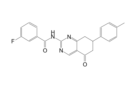 3-fluoro-N-[7-(4-methylphenyl)-5-oxo-5,6,7,8-tetrahydro-2-quinazolinyl]benzamide