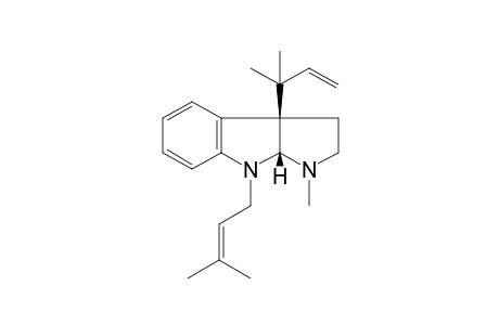 (3aR,8bR)-3-methyl-8b-(2-methylbut-3-en-2-yl)-4-(3-methylbut-2-enyl)-2,3a-dihydro-1H-pyrrolo[2,3-b]indole