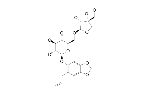 1-ALLYL-4,5-METHYLENEDIOXYPHENOL-2-O-BETA-D-APIOFURANOSYL-(1->6)-O-BETA-D-GLUCOPYRANOSIDE