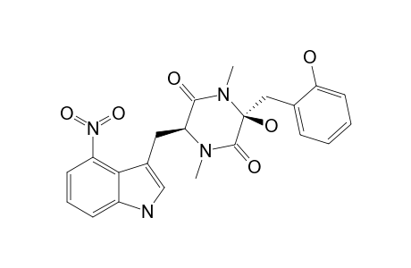 (3S,6S)-3-hydroxy-3-(2-hydroxybenzyl)-1,4-dimethyl-6-[(4-nitro-1H-indol-3-yl)methyl]piperazine-2,5-quinone