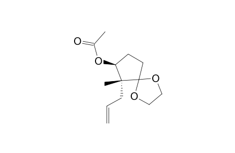 1,4-Dioxaspiro[4.4]nonan-7-ol, 6-methyl-6-(2-propenyl)-, acetate, trans-