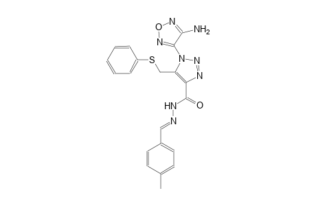 1-(4-amino-1,2,5-oxadiazol-3-yl)-N'-[(E)-(4-methylphenyl)methylidene]-5-[(phenylsulfanyl)methyl]-1H-1,2,3-triazole-4-carbohydrazide