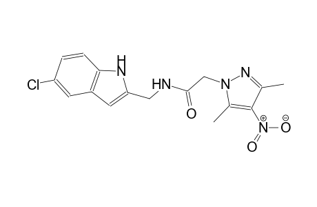 N-[(5-chloro-1H-indol-2-yl)methyl]-2-(3,5-dimethyl-4-nitro-1H-pyrazol-1-yl)acetamide