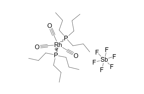 TRICARBONYL-TRANS-BIS-(TRIPROPYLPHOSPHANE)-RHODIUM-(1)-HEXAFLUOROANTIMONATE