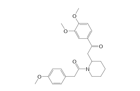 1-(3,4-Dimethoxyphenyl)-2-[1-[(4-methoxyphenyl)acetyl]piperidin-2-yl]ethanone