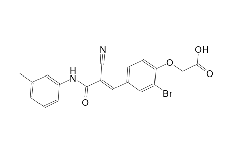 {2-bromo-4-[(1E)-2-cyano-3-oxo-3-(3-toluidino)-1-propenyl]phenoxy}acetic acid