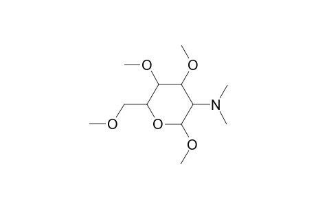 Methyl 2-deoxy-2-(dimethylamino)-3,4,6-tri-O-methylhexopyranoside