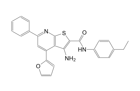 thieno[2,3-b]pyridine-2-carboxamide, 3-amino-N-(4-ethylphenyl)-4-(2-furanyl)-6-phenyl-
