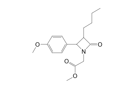 (3SR,4RS)-3-Butyl-4-(4-methoxyphenyl)-1-methoxycarbonylmethyl-azetidin-2-one