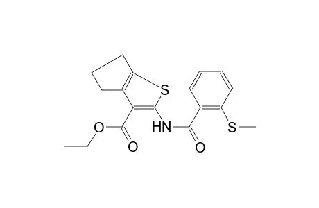 4H-cyclopenta[b]thiophene-3-carboxylic acid, 5,6-dihydro-2-[[2-(methylthio)benzoyl]amino]-, ethyl ester