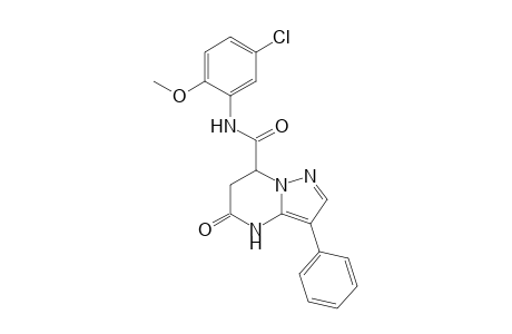 N-(5-Chloro-2-methoxyphenyl)-5-oxo-3-phenyl-4,5,6,7-tetrahydropyrazolo[1,5-a]pyrimidine-7-carboxamide