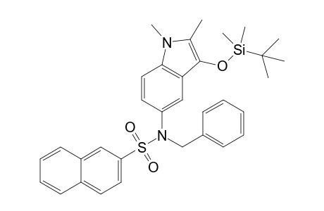 N-Benzyl-N-[3-(tert-butyldimethylsilyloxy)-1,2-dimethyl-1H-indol-5-yl]naphthalene-2-sulfonamide