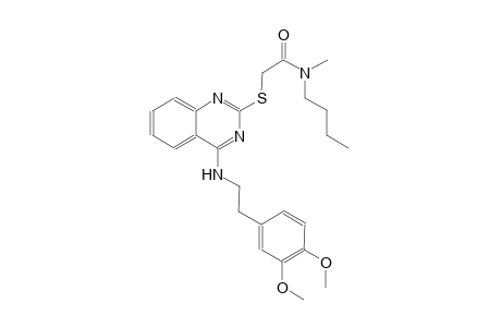 acetamide, N-butyl-2-[[4-[[2-(3,4-dimethoxyphenyl)ethyl]amino]-2-quinazolinyl]thio]-N-methyl-