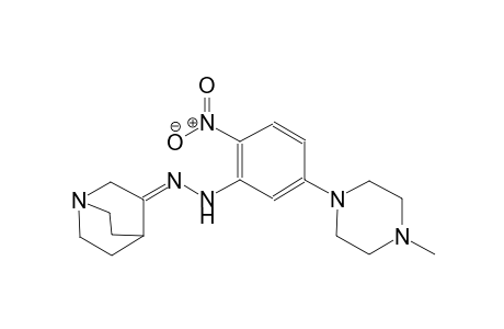 (3E)-1-azabicyclo[2.2.2]octan-3-one [5-(4-methyl-1-piperazinyl)-2-nitrophenyl]hydrazone