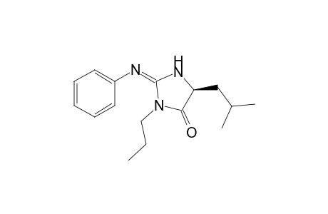 (S)-5-Isobutyl-2-(phenylimino)-3-propylimidazolidin-4-one