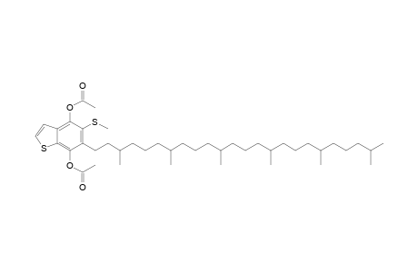 Benzo[b]thiophene-4,7-diol, 6-(3,7,11,15,19,23-hexamethyltetracosyl)-5-(methylthio)-, diacetate