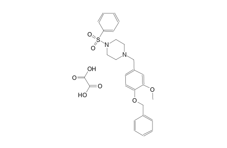 1-(4-(benzyloxy)-3-methoxybenzyl)-4-(phenylsulfonyl)piperazine oxalate