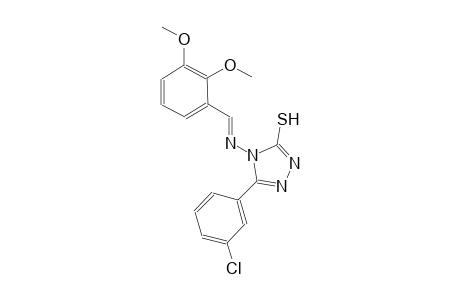 5-(3-chlorophenyl)-4-{[(E)-(2,3-dimethoxyphenyl)methylidene]amino}-4H-1,2,4-triazol-3-yl hydrosulfide