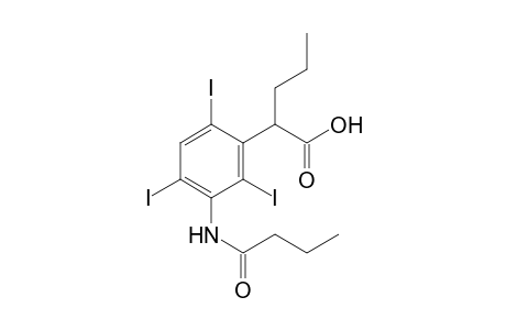 2-(3-butyramido-2,4,6-triiodophenyl)valeric acid
