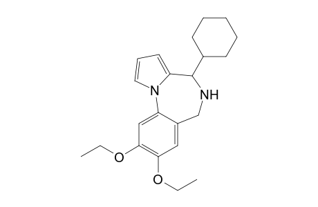 4H-Benzo[f]pyrrolo[1,2-a][1,4]diazepine, 4-cyclohexyl-8,9-diethoxy-5,6-dihydro-