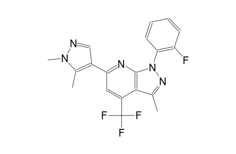 1H-pyrazolo[3,4-b]pyridine, 6-(1,5-dimethyl-1H-pyrazol-4-yl)-1-(2-fluorophenyl)-3-methyl-4-(trifluoromethyl)-