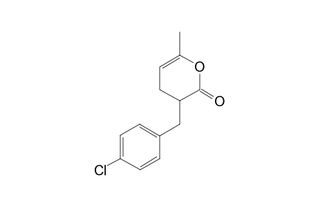 3-(4-Chlorophenylmethyl)-6-methyl-3,4-dihydro-2H-pyran-2-one