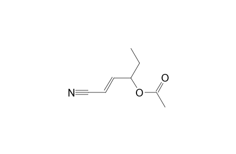 4-Acetoxyhex-2-enenitrile
