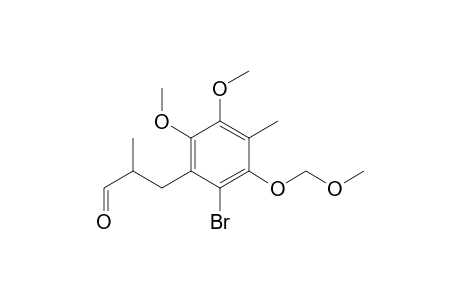 1-Bromo-3,4-dimethoxy-6-(methoxymethoxy)-5-methyl-2-(2-formylpropyl)benzene