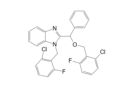 1H-1,3-Benzimidazole, 2-[[(2-chloro-6-fluorophenyl)methoxy]phenylmethyl]-1-[(2-chloro-6-fluorophenyl)methyl]-
