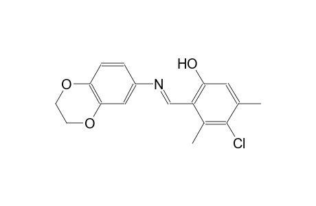 Phenol, 2-(benzo[b]dioxan-6-ylimino)methyl-4-chloro-3,5-dimethyl-