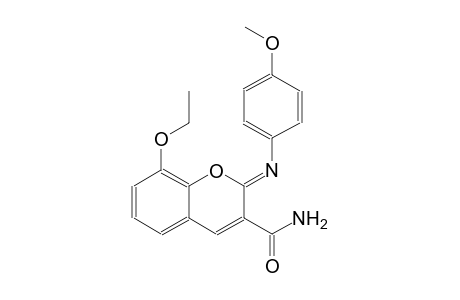 (2Z)-8-ethoxy-2-[(4-methoxyphenyl)imino]-2H-chromene-3-carboxamide