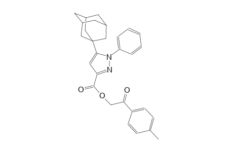 1H-pyrazole-3-carboxylic acid, 1-phenyl-5-tricyclo[3.3.1.1~3,7~]dec-1-yl-, 2-(4-methylphenyl)-2-oxoethyl ester