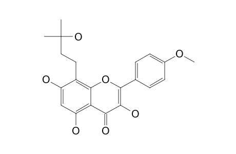 WUSHANICARITIN;8-GAMMA-HYDROXY-GAMMA,GAMMA-DIMETHYLPROPYL-3,5,7-TRIHYDROXY-4'-METHOXY-FLAVONE