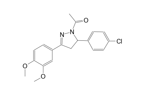 1-acetyl-5-(4-chlorophenyl)-3-(3,4-dimethoxyphenyl)-4,5-dihydro-1H-pyrazole