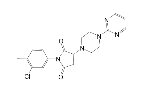 1-(3-chloro-4-methylphenyl)-3-[4-(2-pyrimidinyl)-1-piperazinyl]-2,5-pyrrolidinedione