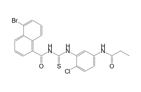 N-[3-({[(5-bromo-1-naphthoyl)amino]carbothioyl}amino)-4-chlorophenyl]propanamide