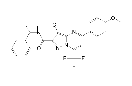 pyrazolo[1,5-a]pyrimidine-2-carboxamide, 3-chloro-5-(4-methoxyphenyl)-N-(1-phenylethyl)-7-(trifluoromethyl)-