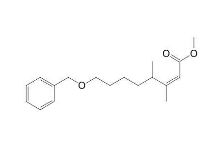 Methyl (2Z)-8-benzyloxy-3,4-dimethyl-2-octenoate