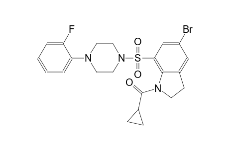 1H-indole, 5-bromo-1-(cyclopropylcarbonyl)-7-[[4-(2-fluorophenyl)-1-piperazinyl]sulfonyl]-2,3-dihydro-
