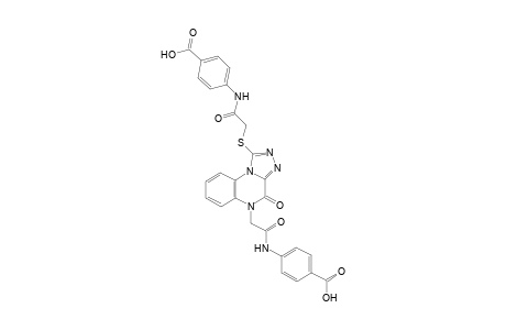 4-(2-((5-(2-((4-Carboxyphenyl)amino)-2-oxoethyl)-4-oxo-4,5-dihydro-[1,2,4]triazolo[4,3-a]quinoxalin-1-yl)thio)acetamido)benzoic acid