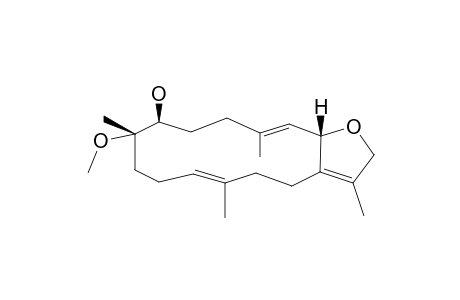 (-)-7-BETA-HYDROXY-8-ALPHA-METHOXY-DEEPOXY-SARCOPHYTOXIDE
