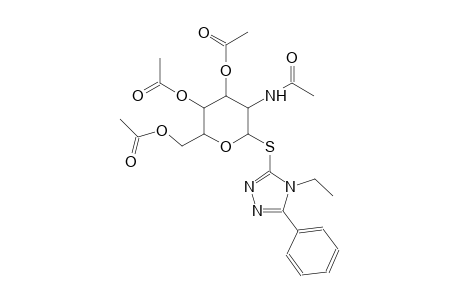beta-D-glucopyranoside, 4-ethyl-5-phenyl-4H-1,2,4-triazol-3-yl 2-(acetylamino)-2-deoxy-1-thio-, 3,4,6-triacetate
