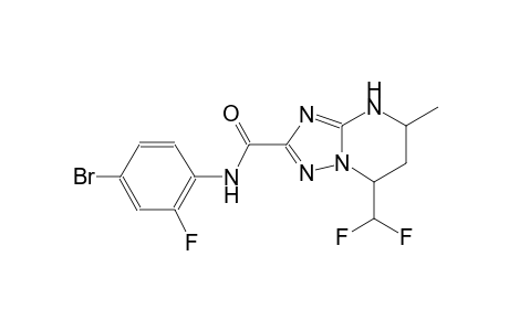 N-(4-bromo-2-fluorophenyl)-7-(difluoromethyl)-5-methyl-4,5,6,7-tetrahydro[1,2,4]triazolo[1,5-a]pyrimidine-2-carboxamide