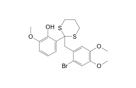 2-(2-Bromo-4,5-dimethoxybenzyl)-2-(3-hydroxy-2-methoxyphenyl)-1,3-dithiane