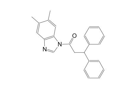 1-(3,3-diphenylpropanoyl)-5,6-dimethyl-1H-benzimidazole