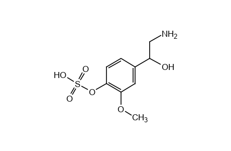 alpha-(AMINOMETHYL)-4-HYDROXY-3-METHOXYBENZYL ALCOHOL, 4-(HYDROGEN SULFATE) (ESTER)