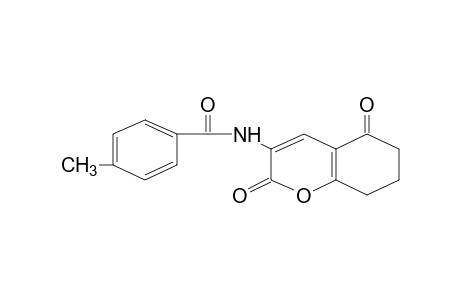 N-(2,5-DIOXO-5,6,7,8-TETRAHYDRO-2H-1-BENZOPYRAN-3-YL)-p-TOLUAMIDE