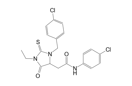 2-[3-(4-chlorobenzyl)-1-ethyl-5-oxo-2-thioxo-4-imidazolidinyl]-N-(4-chlorophenyl)acetamide