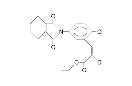 2-Propenoic acid, 2-chloro-3-[2-chloro-5-(1,3,4,5,6,7-hexahydro-1,3-dioxo-2H-isoindol-2-yl)phenyl]-, ethyl ester