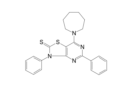 Thiazolo[4,5-d]pyrimidine-2(3H)-thione, 7-(hexahydro-1H-azepin-1-yl)-3,5-diphenyl-